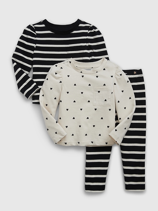 Image number 1 showing, Toddler Organic Cotton Mix and Match Three-Piece Outfit Set