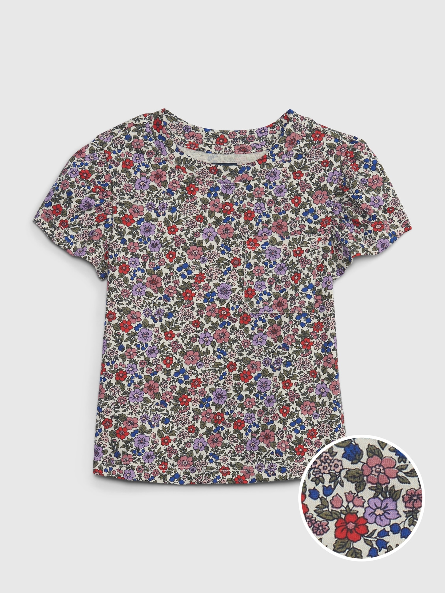 Gap Toddler 100% Organic Cotton Mix and Match Puff Sleeve T-Shirt multi. 1