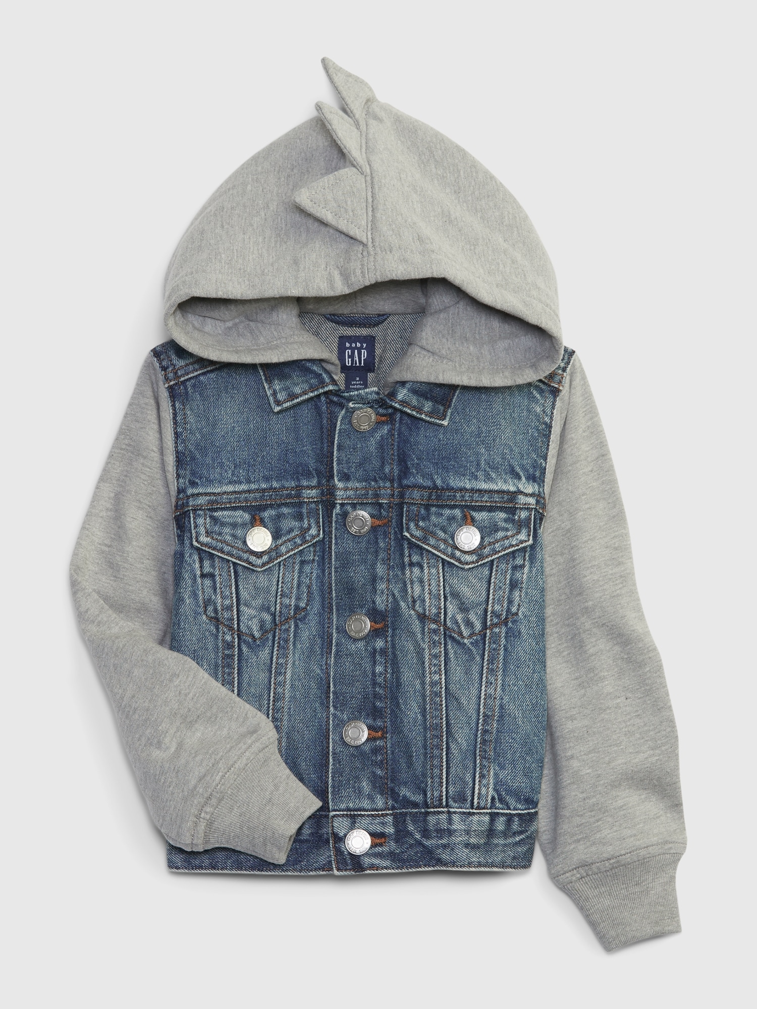 Toddler Icon Denim Hoodie Jacket Gap