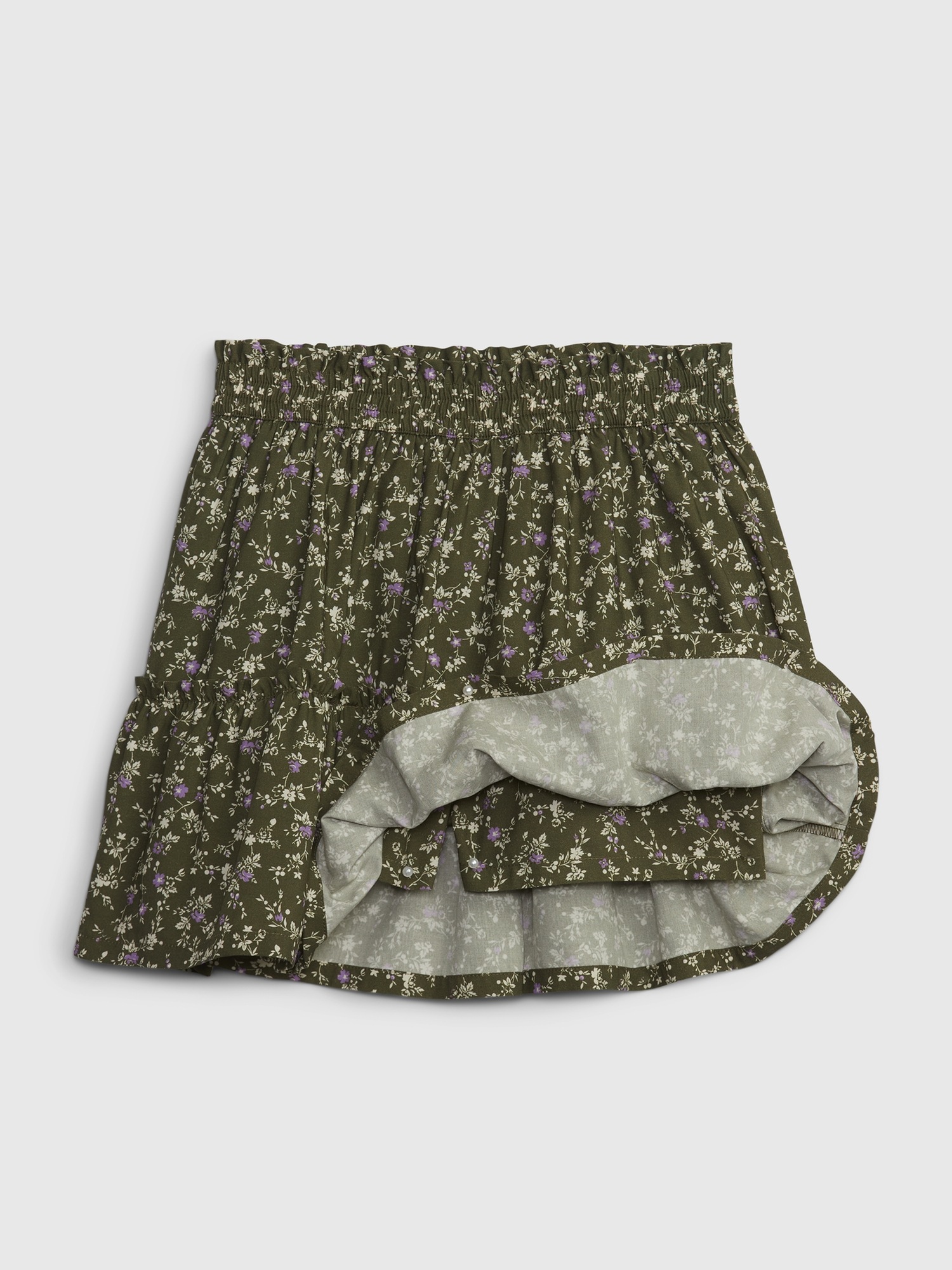 Kids Floral Tiered Skort Gap