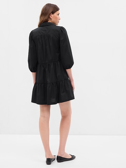 Image number 2 showing, Tiered Mini Shirtdress