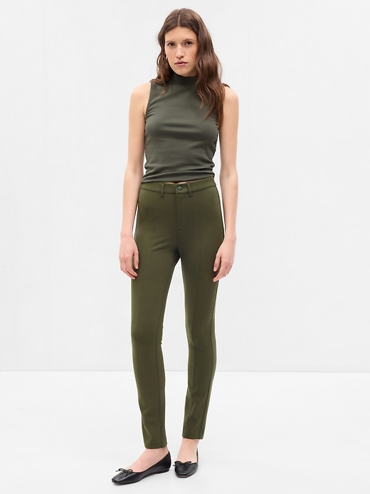 Image number 9 showing, High Rise Ponte Skinny Pants
