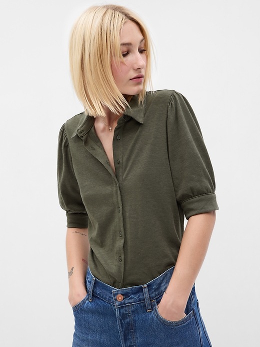 Image number 4 showing, Puff Sleeve Shirt