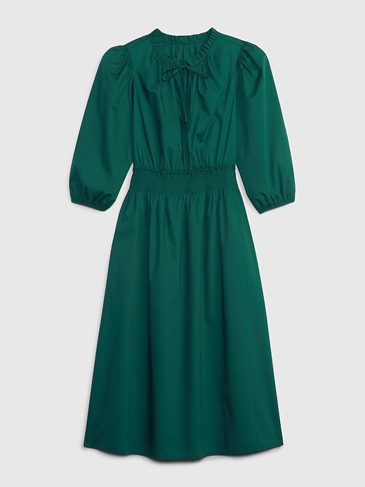 Image number 6 showing, Puff Sleeve Smocked Midi Dress