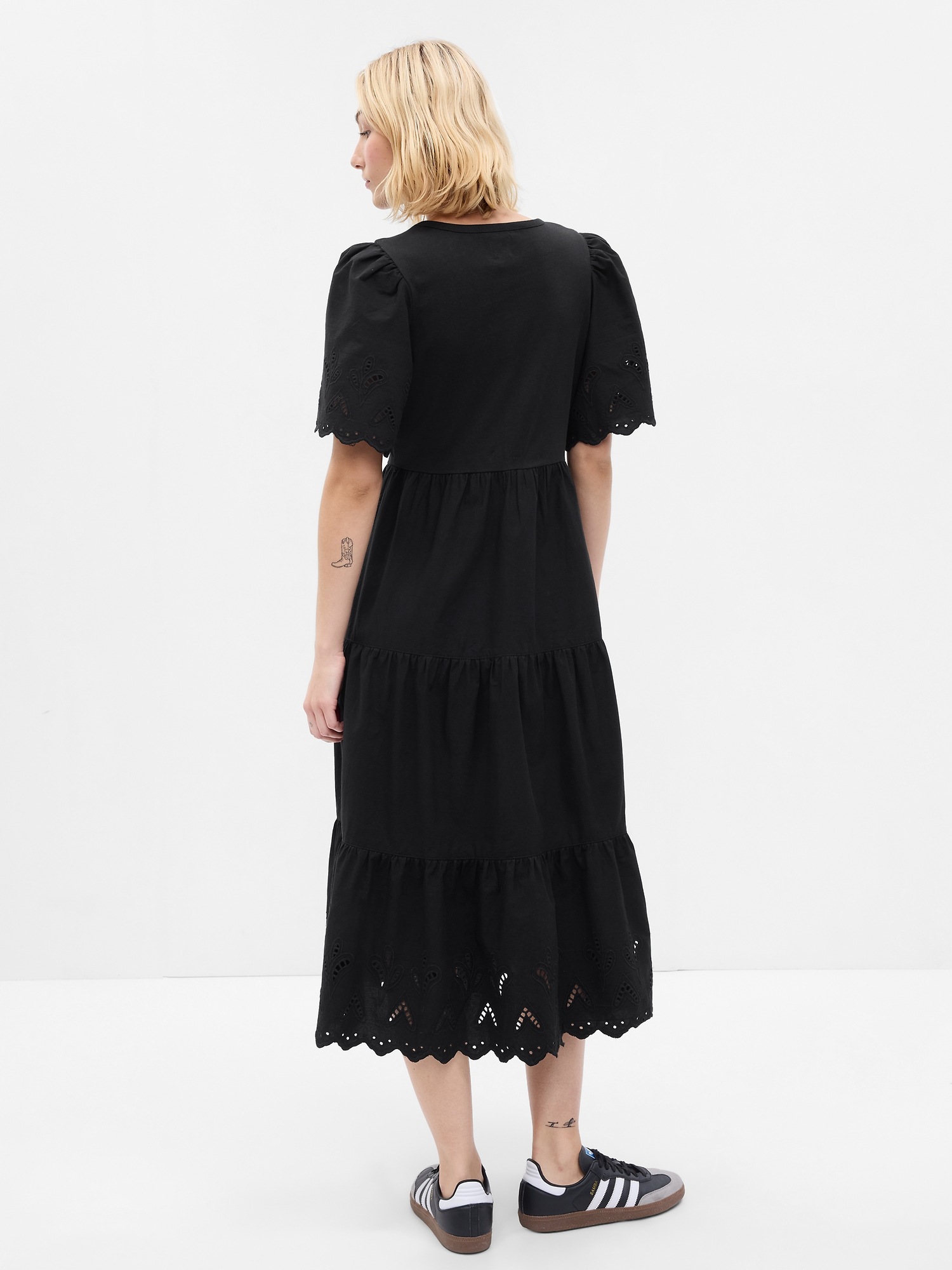 Eyelet Lace Tiered Maxi Dress Gap