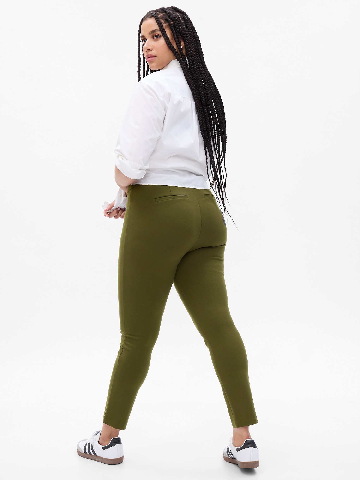 Army Green Middle Waisted Leggings 25” & Reviews - Army Green