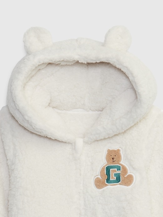 Image number 2 showing, babyGap Recycled Sherpa Hoodie PJ One-Piece