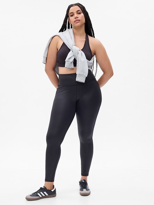 Image number 4 showing, GapFit High Rise Power Lustre Full Length Leggings