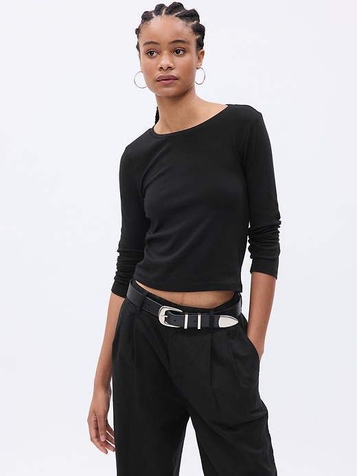 Image number 1 showing, Modern Cropped T-Shirt