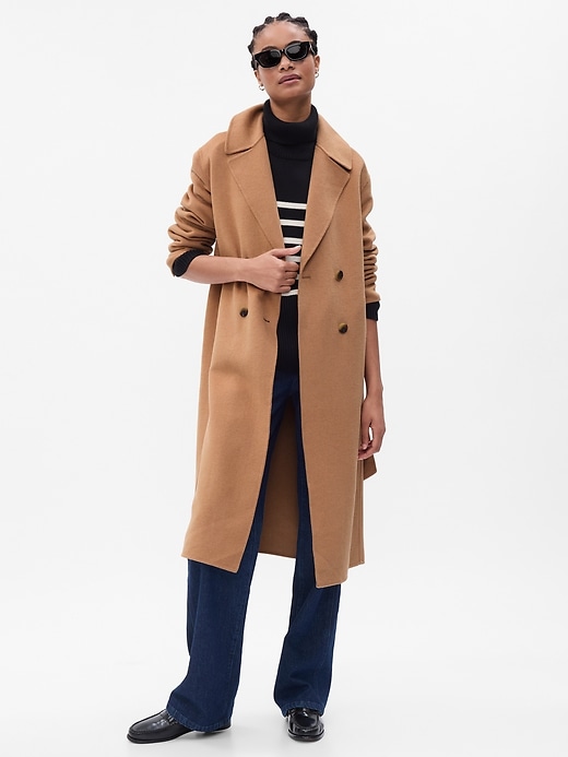 Image number 4 showing, Relaxed Wool Wrap Coat