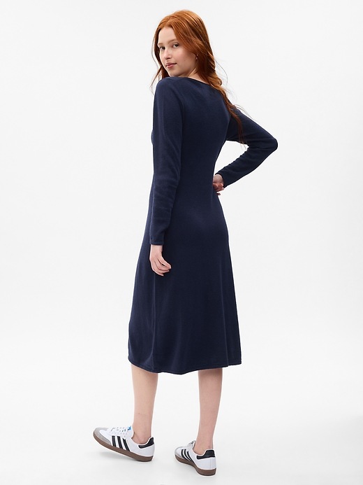 half midi dress Tiered Surplice Half Sleeve Midi Dress Dark Green / M