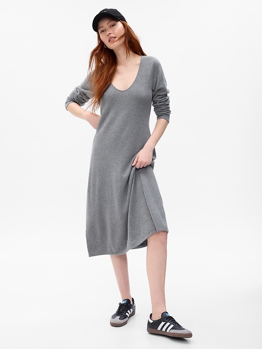 Image number 1 showing, CashSoft Midi Sweater Dress