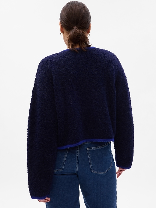 Image number 5 showing, Boucle Cropped Sweater Jacket