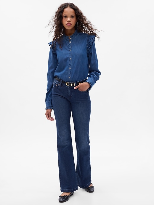 Image number 1 showing, Low Rise '70s Flare Jeans