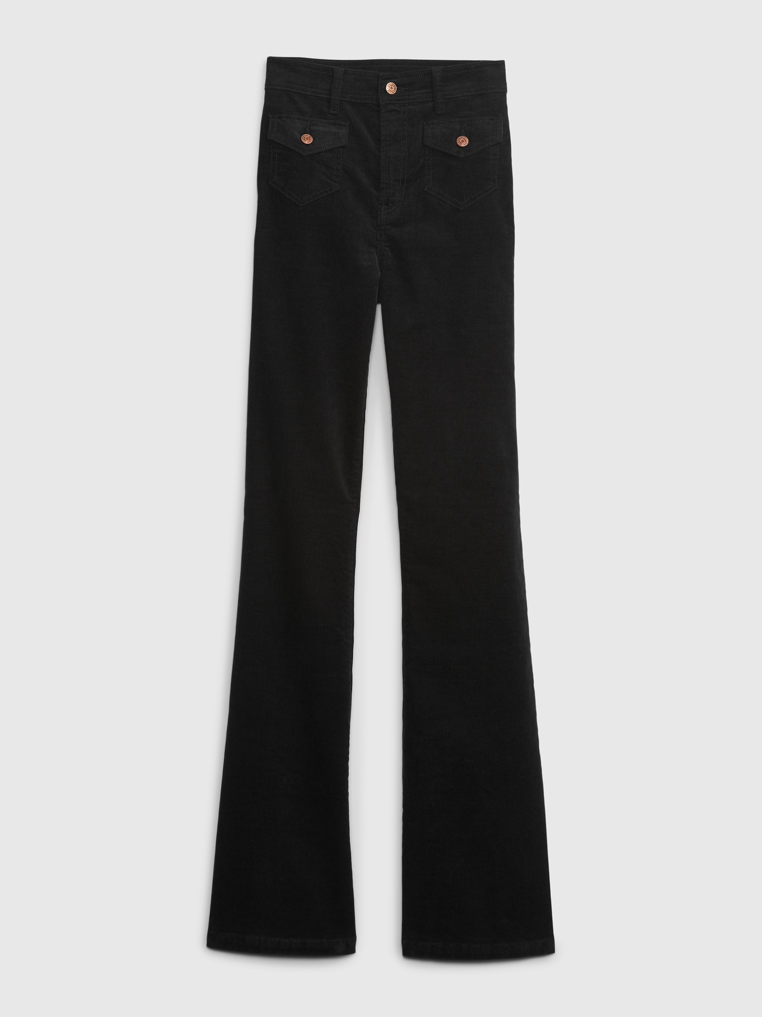 Qualitas Women's Bootleg Trousers Regular Fit, Short Length, Black