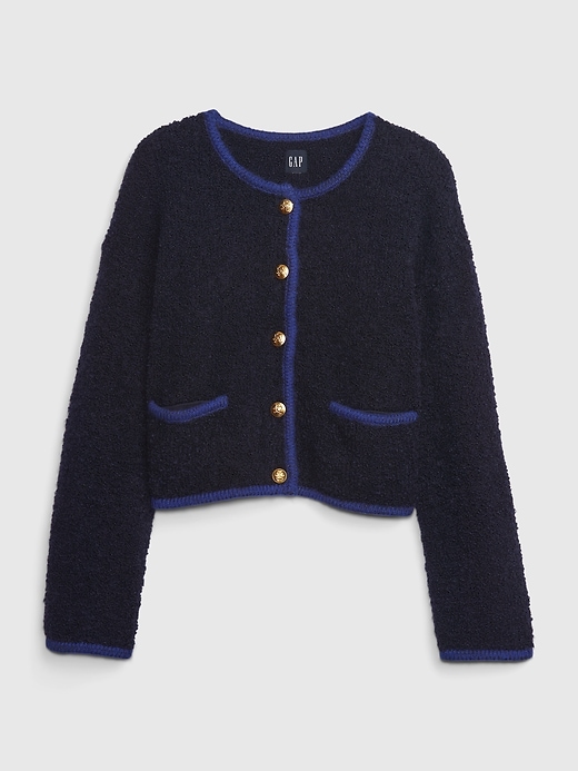 Image number 6 showing, Boucle Cropped Sweater Jacket