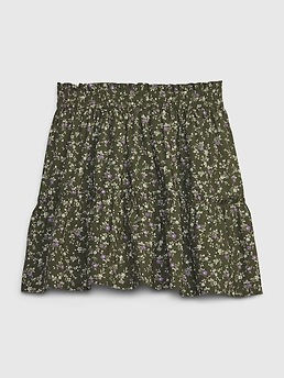 Jupe Courte Fleurie Gap - Taille 14 - Couleur Vert Et Crème - Viscose - Neuf Sans étiquettes