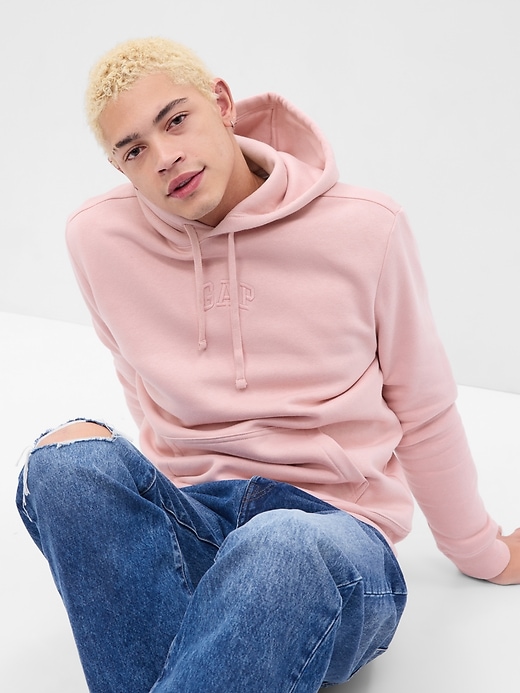 Viva Magenta Mini Gap Arch Logo Hoodie Gap