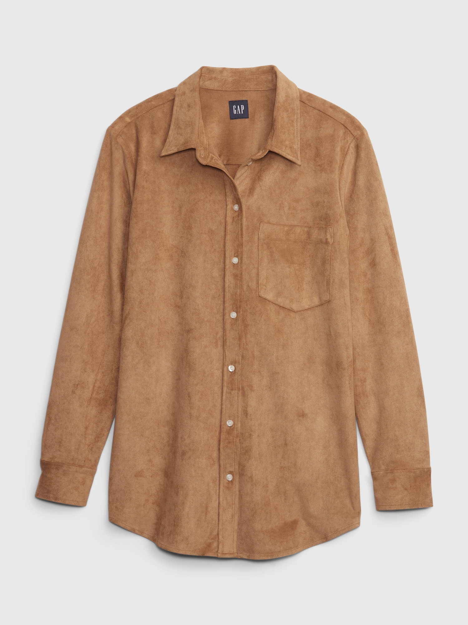 real suede over sized shirt ブラウン real suede over sized shirt ブラウン 【公式通販】
