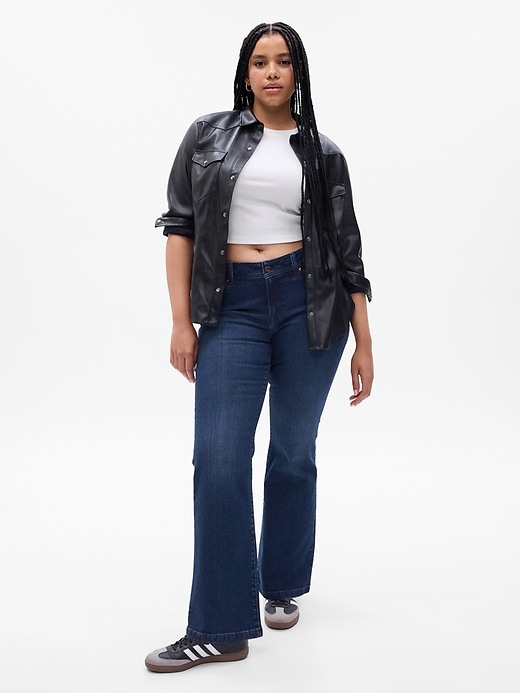 Image number 4 showing, Low Rise '70s Flare Jeans