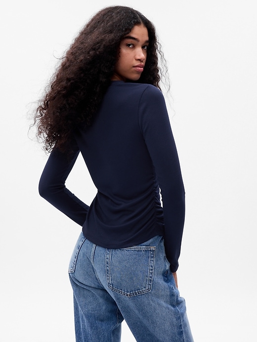 Image number 2 showing, Mini Rib Ruched T-Shirt