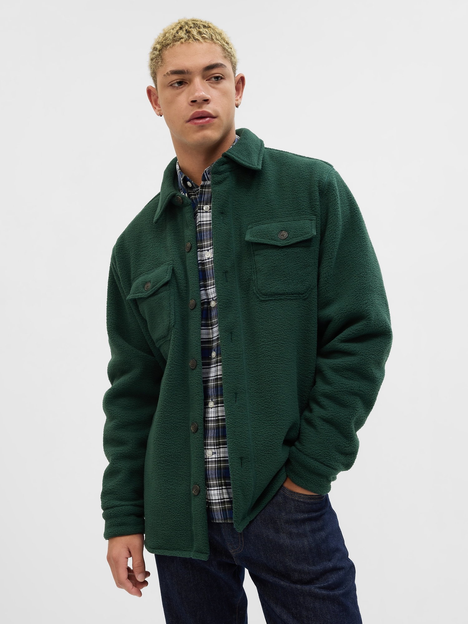 Fleece Shirt Jacket | Gap