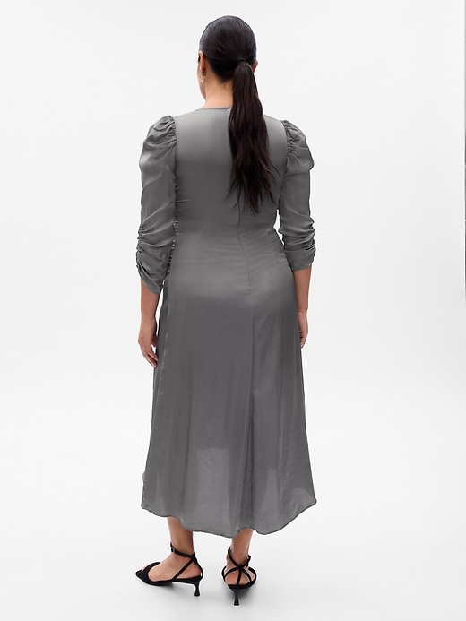 Image number 5 showing, Ruched Satin Midi Dress