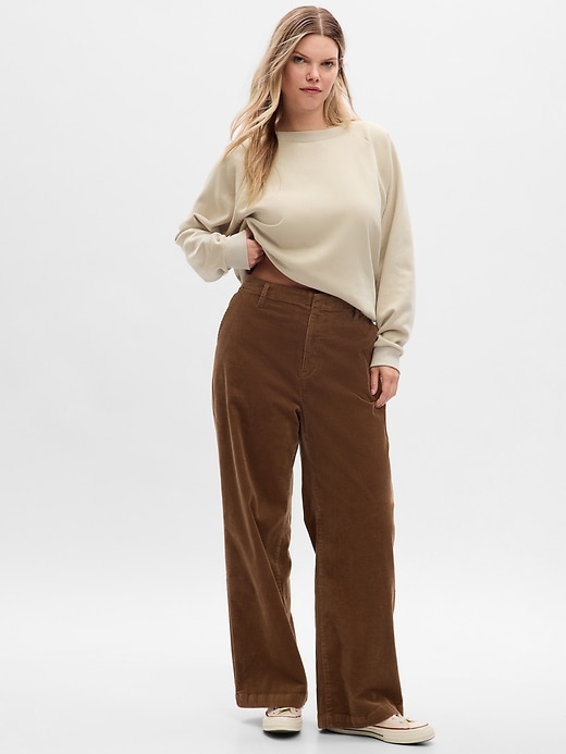 Image number 4 showing, Mid Rise Loose Corduroy Pants