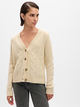 Cable-knit jacket
