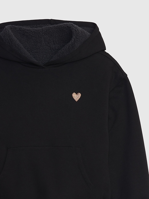 Image number 3 showing, Kids Sherpa-Lined Arch Logo Hoodie