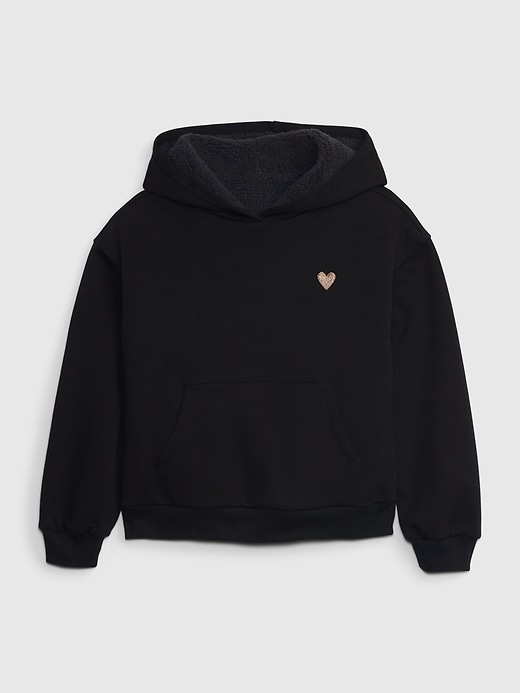 Image number 1 showing, Kids Sherpa-Lined Arch Logo Hoodie