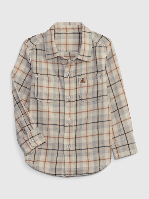 View large product image 1 of 3. Toddler Organic Cotton Flannel Shirt