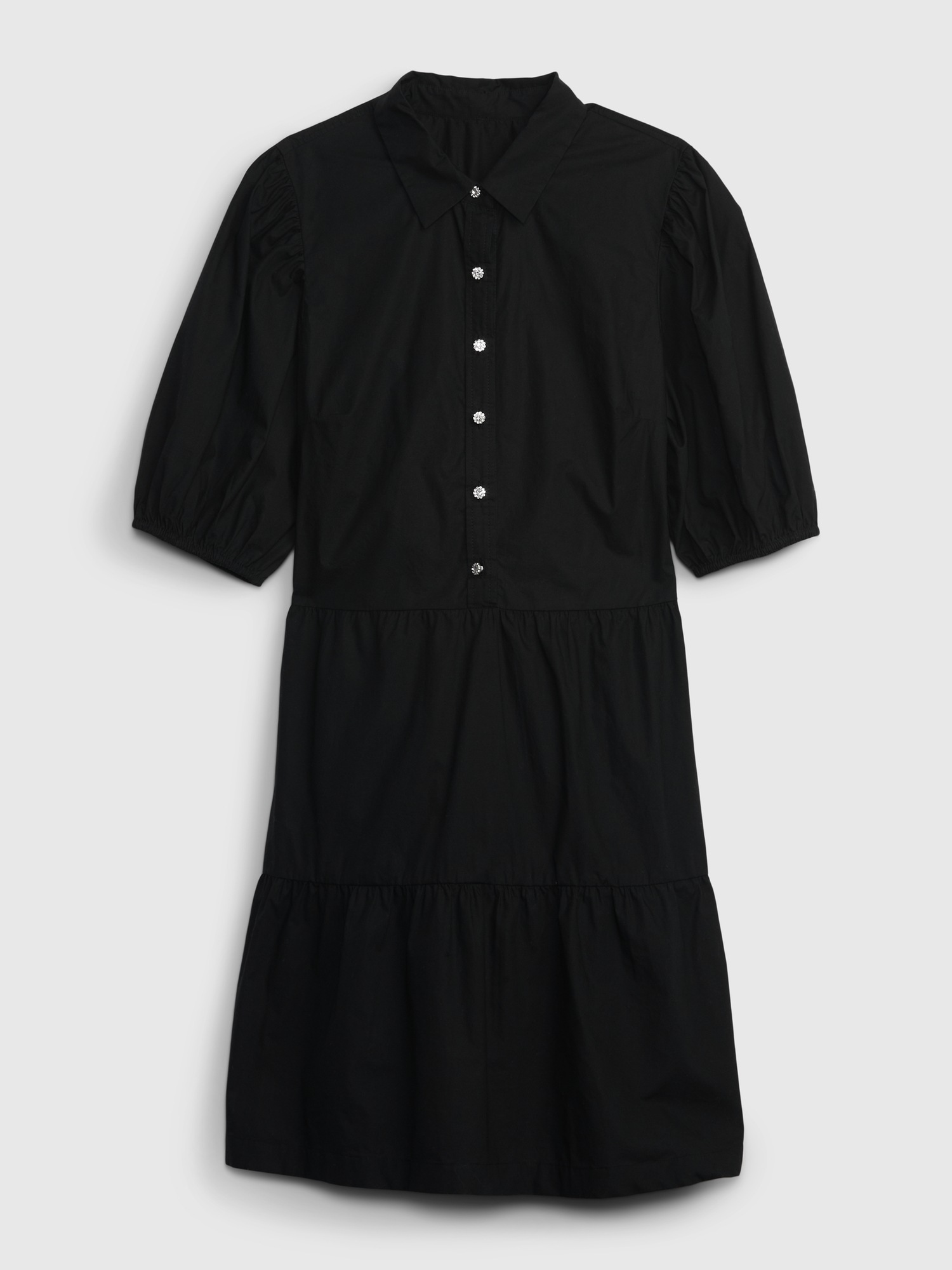 Puff Sleeve Tiered Mini Dress Gap