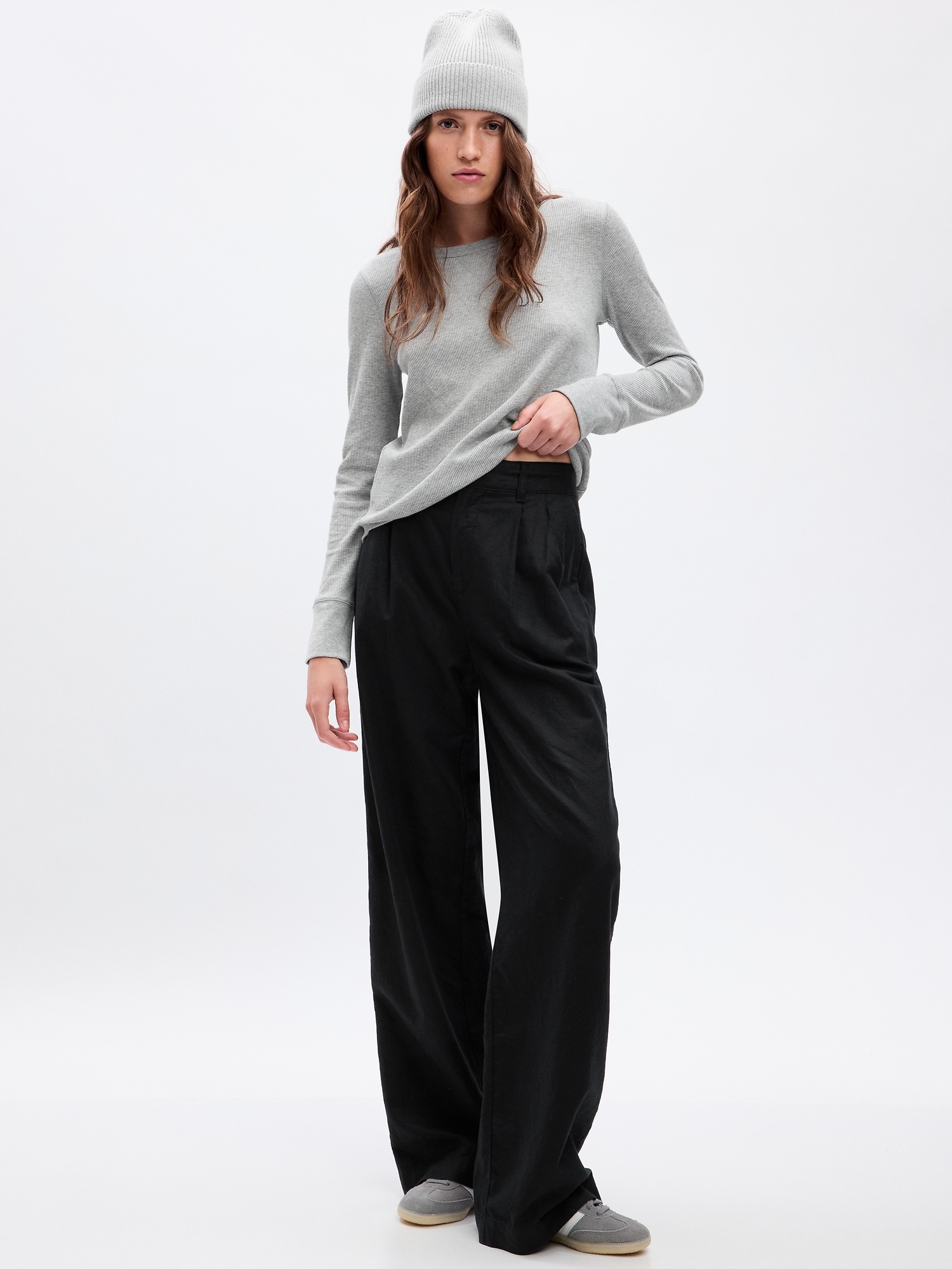 T-SHIRT GAUFRÉ RAS DU COU