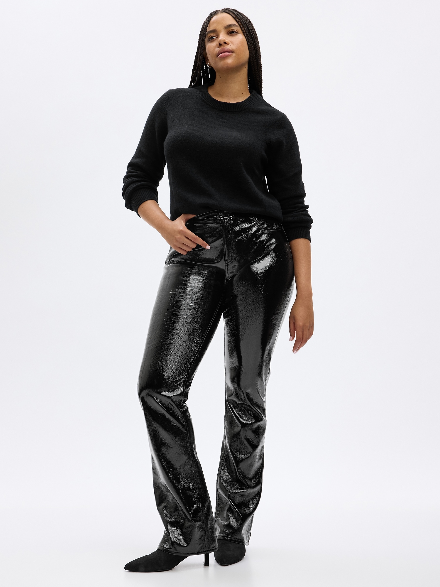Stylish Bootcut Leather Jeans by GAP