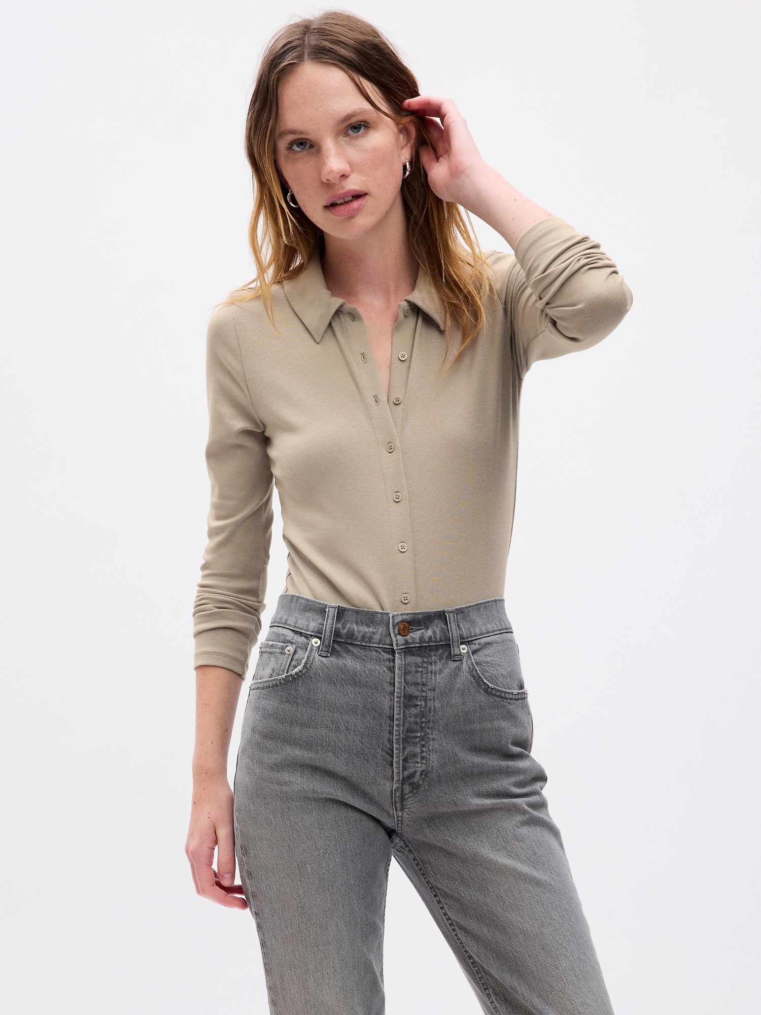 Modern Button Bodysuit Gap