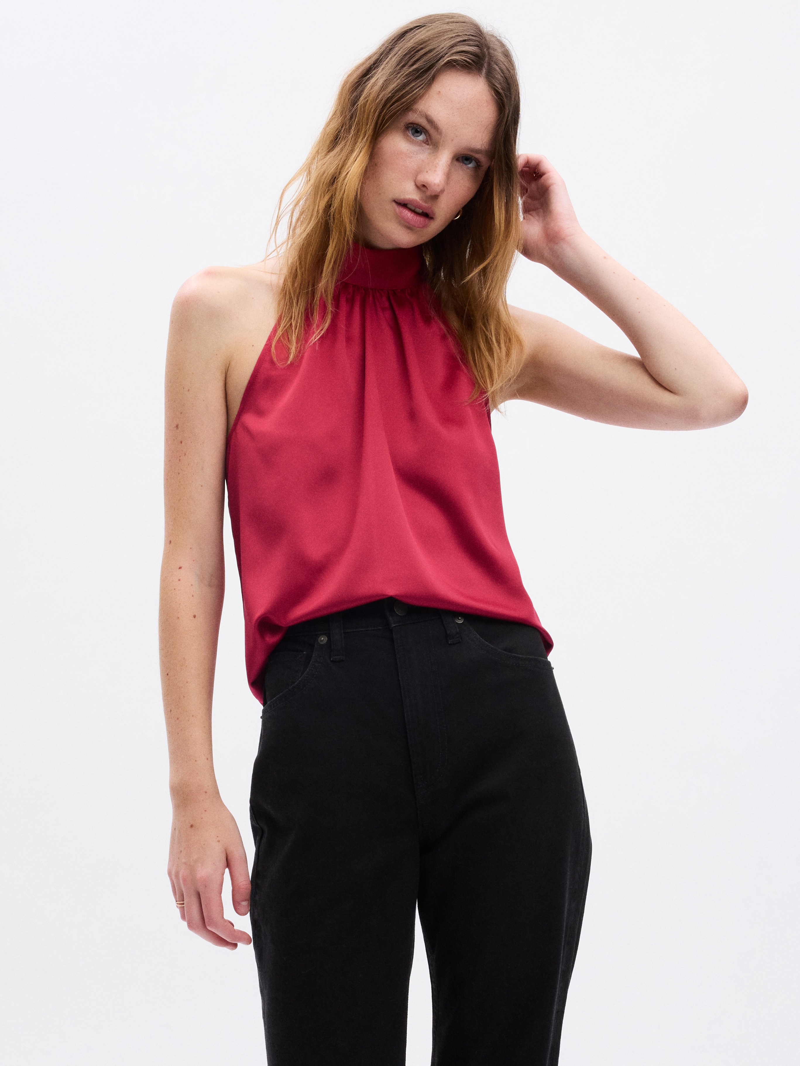 Satin Halter Top | Gap