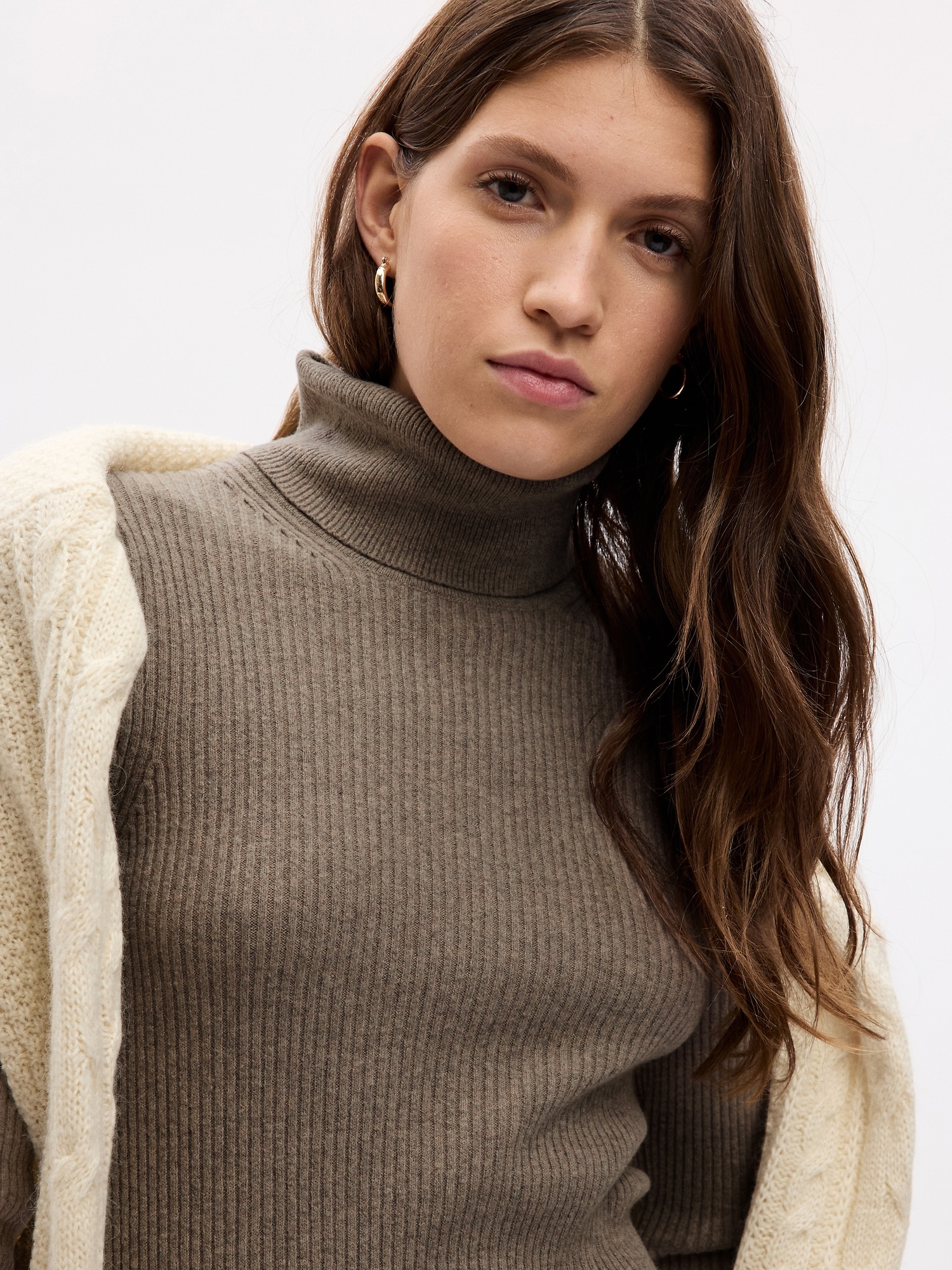 Turtleneck Rib Midi Sweater Dress | Gap