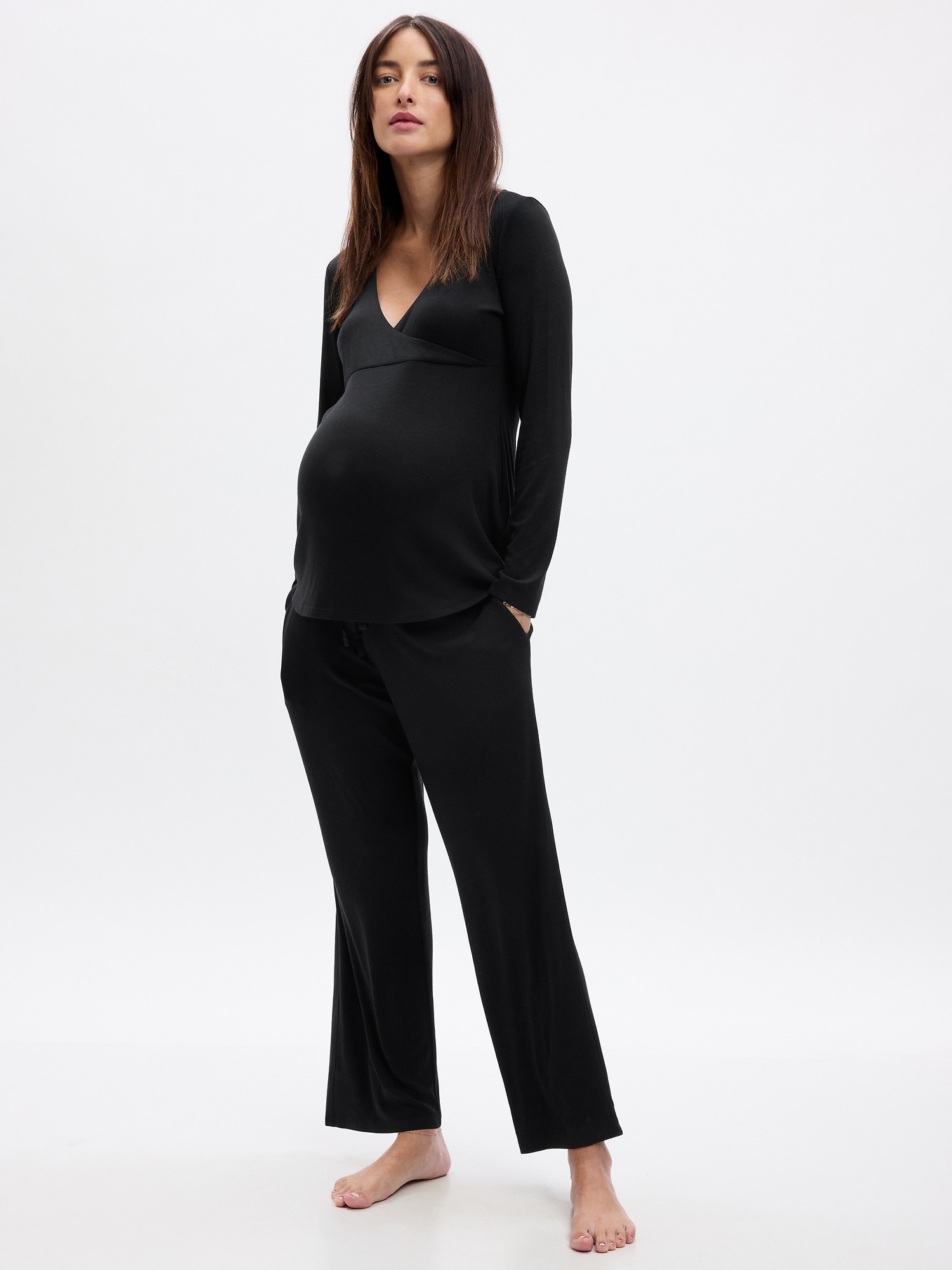 Maternity Rib PJ Set Gap