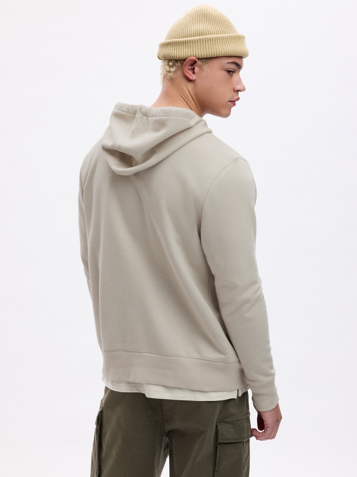 ASOS DESIGN knit hoodie with pocket front detail in gray - part of