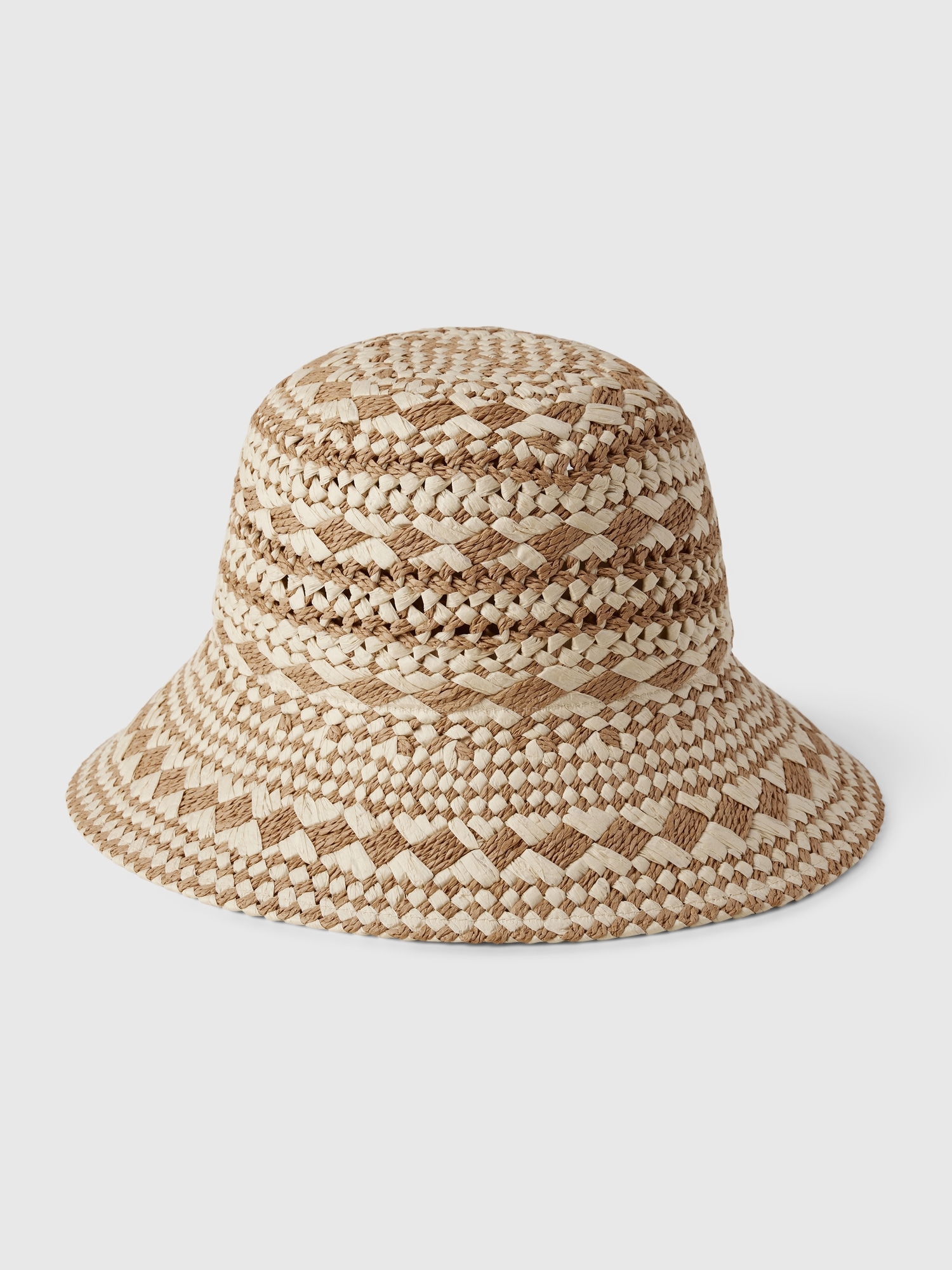 Women's Straw Bucket Hat by Gap Brown Size M/L