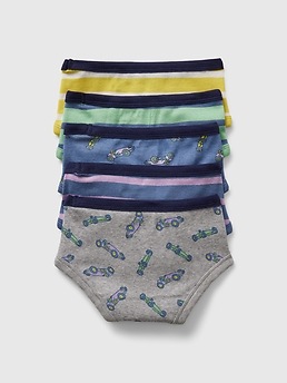 Toddler Organic Cotton Holiday Briefs (5-Pack)