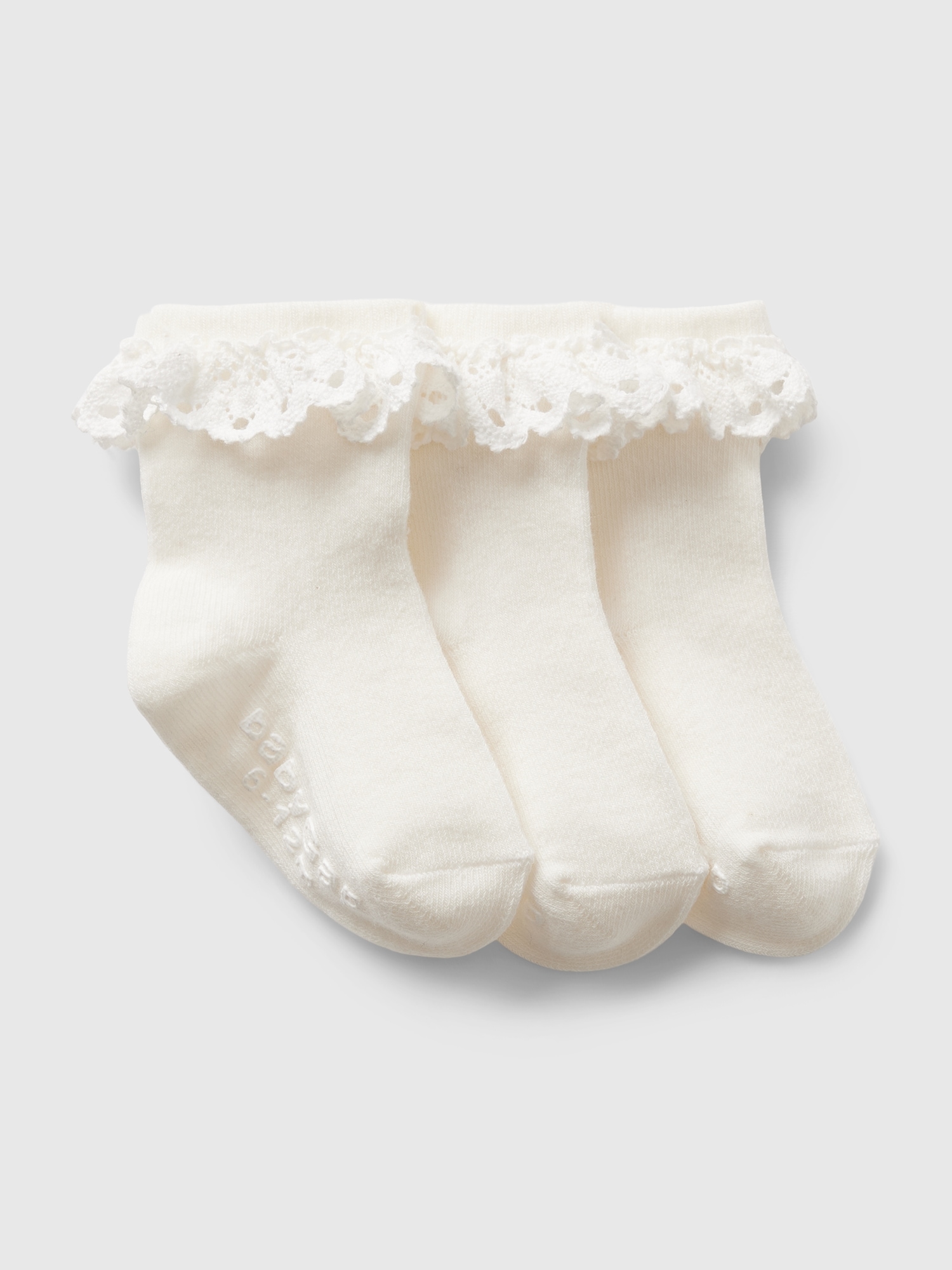 Baby First Favorites Eyelet Crew Socks (3Pack) Gap