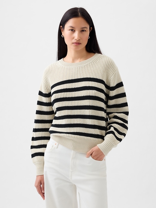 Image number 1 showing, Shaker-Stitch Crewneck Sweater