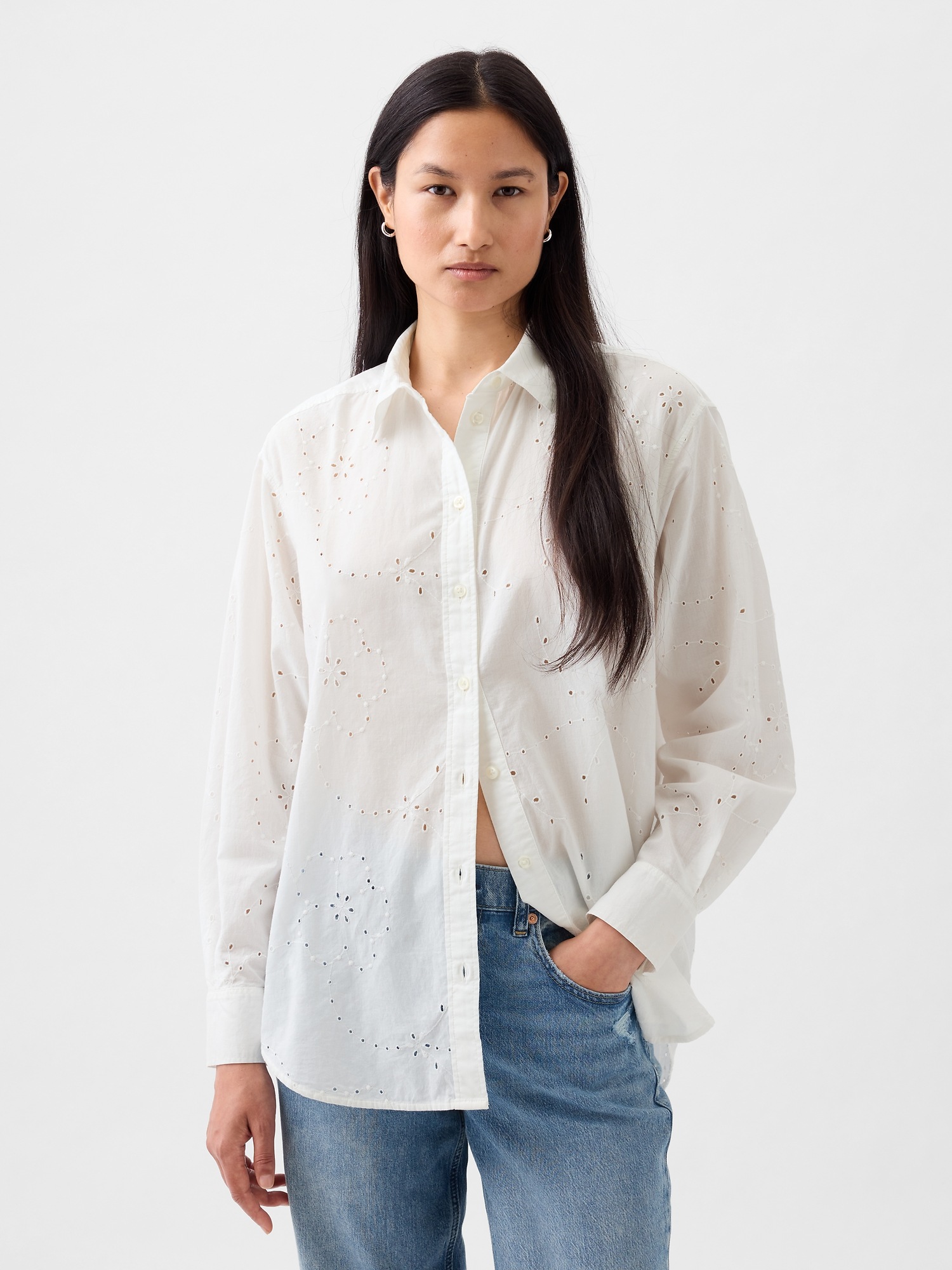Eyelet Big Shirt Gap