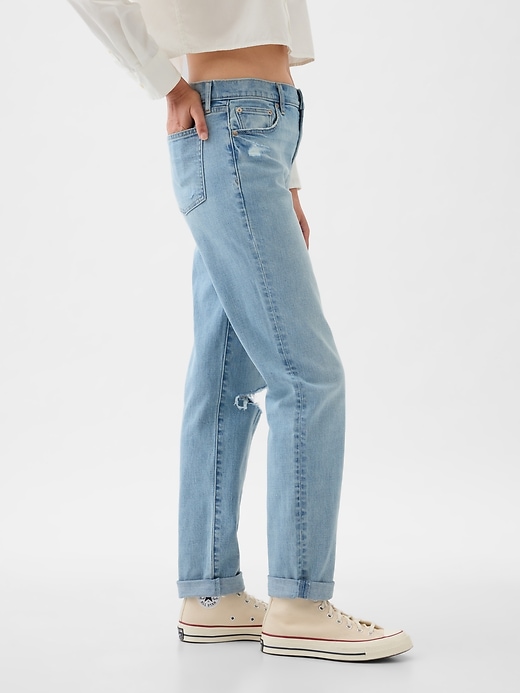 Image number 3 showing, Mid Rise Girlfriend Jeans