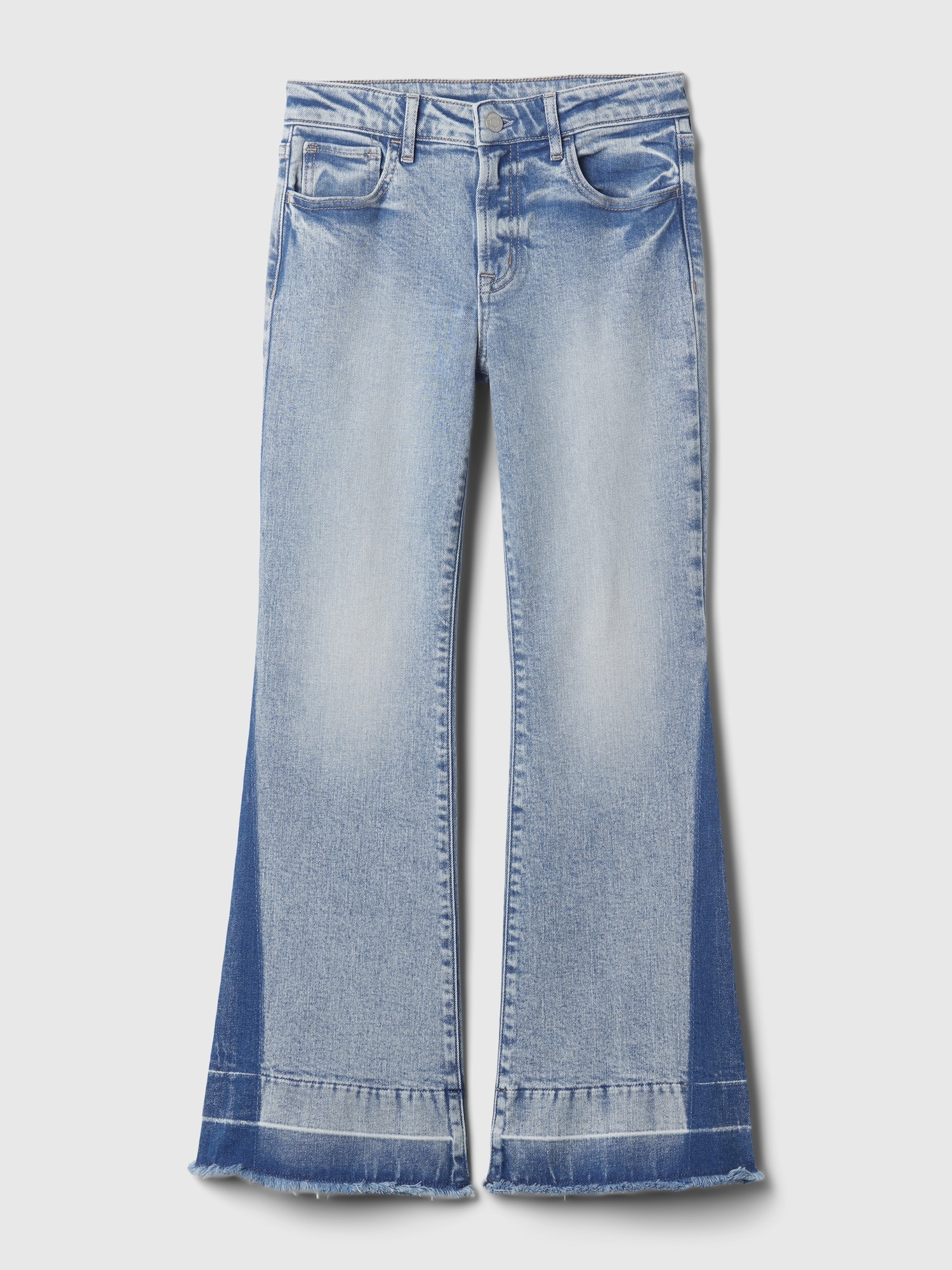 Kids High Rise Cargo '70s Flare Jeans