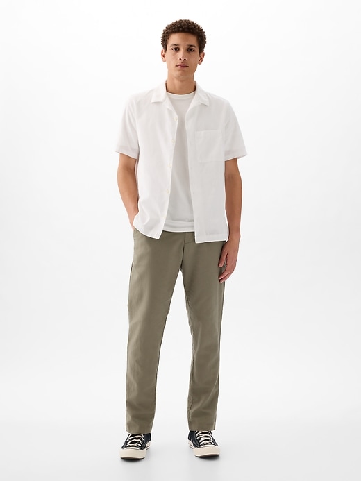 Image number 1 showing, Linen-Cotton Trousers in Slim Fit