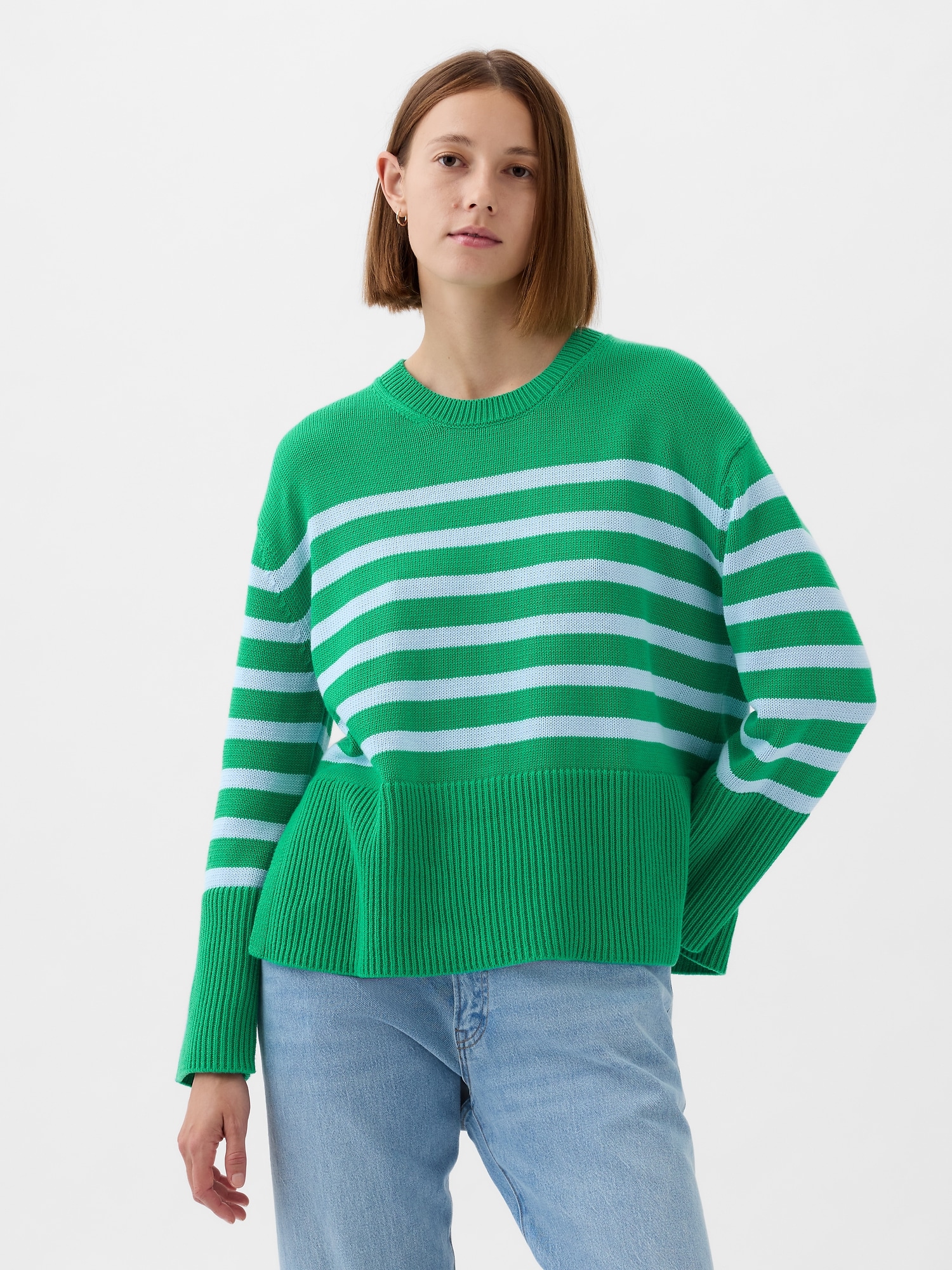24/7 Split-Hem Stripe Sweater