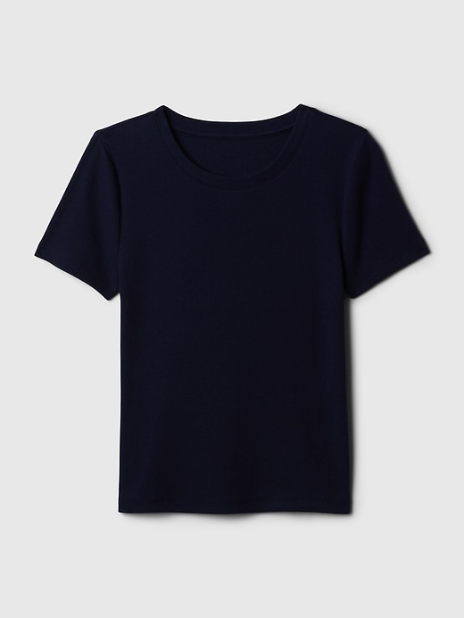 L'image numéro 7 présente T-shirt court côtelé moderne